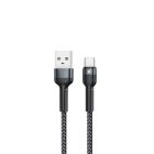Кабель REMAX Jany Series Aluminum Alloy Braided 2.4A data cable RC-124m/i/a Type-C-Black