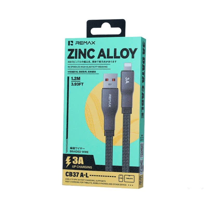 Кабель REMAX Pisces Series  Zinc Alloy Braided Data Cable CB37 1.2M (A-L)-3A