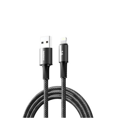 Кабель REMAX WindSpeed Series Fast charging aluminum alloy braided data cable CB25  (A-L)  3A - Black 1.2M