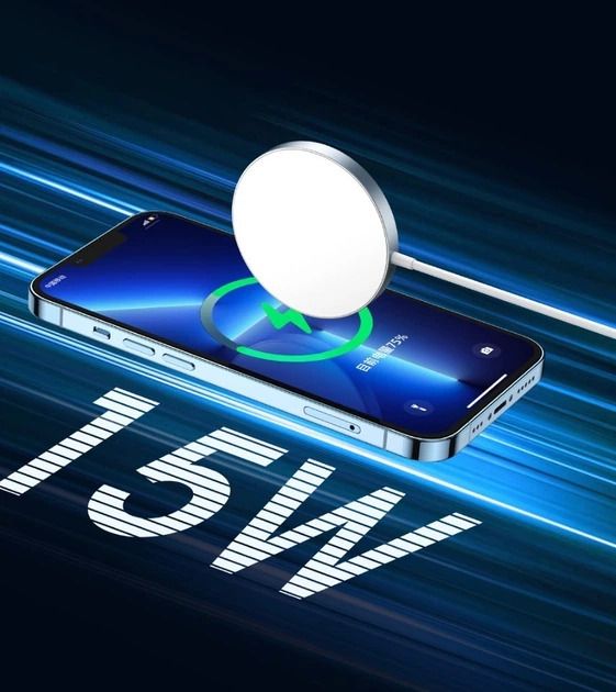 Бездротовий зарядний пристрій REMAX Jinga Series 15W Magnetic Wireless Fast Charger  RP-W58 White