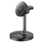 Бездротовий зарядний пристрій REMAX 20.5W upgrade free desktop magnetic 3 in 1 wireless charger  CW01 Black