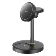 Бездротовий зарядний пристрій REMAX 20.5W upgrade free desktop magnetic 3 in 1 wireless charger  CW01 Black