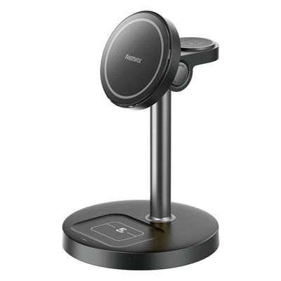 Бездротовий зарядний пристрій REMAX 20.5W upgrade free desktop magnetic 3 in 1 wireless charger  CW01 Black