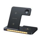 Бездротовий зарядний пристрій REMAX Minxl Pro Series 22W 3-in-1 Foldable Wireless Charger with Light RP-W70  Black