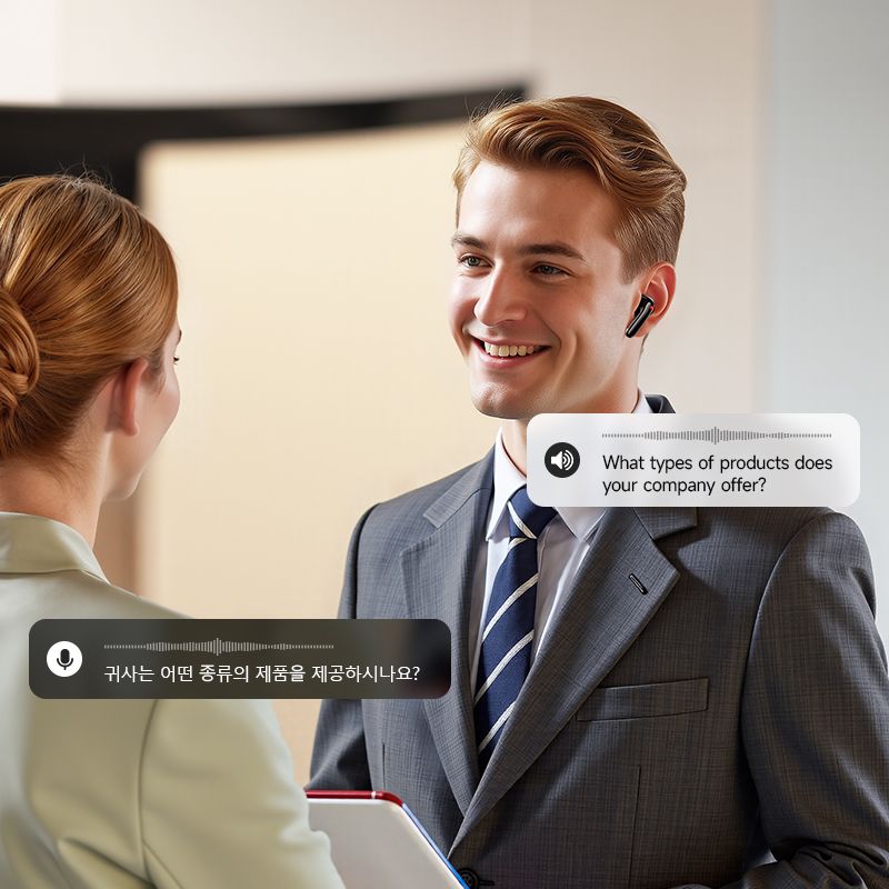 Бездротові навушники TWS BOROFONE FQ16 Star ANC+ENC smart AI translation headset(App) Black