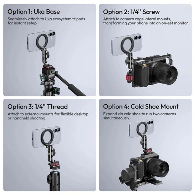 Тримач телефона Ulanzi MA56 4-in-1 Phone Clamp Mount(MagLock Phone Mount)