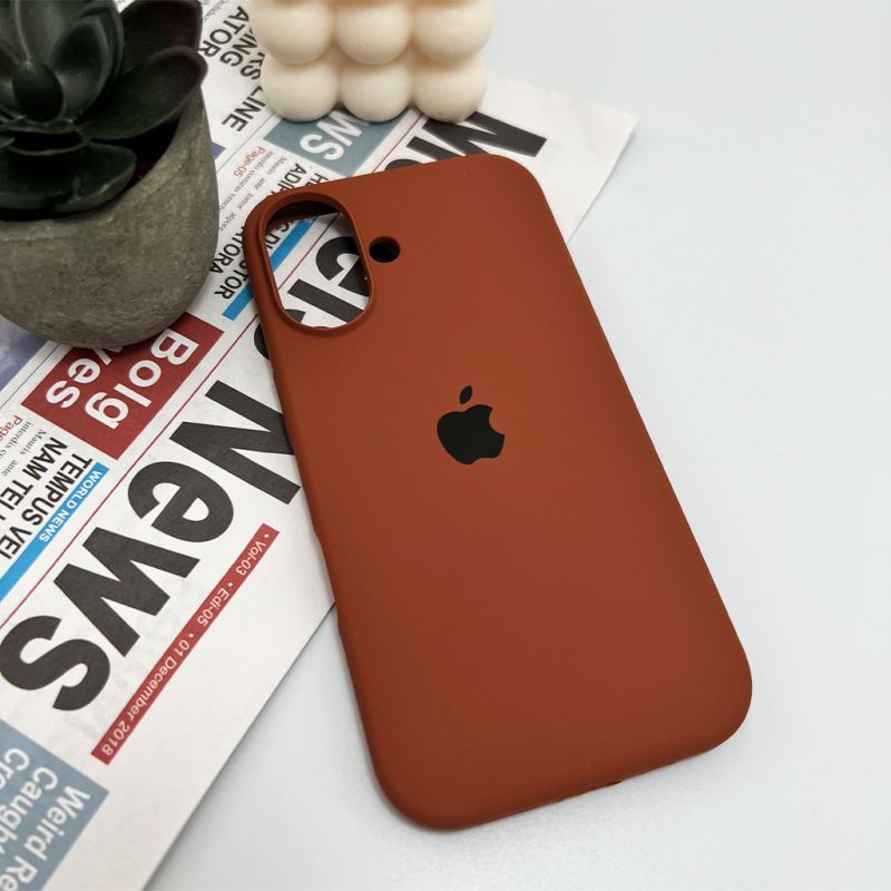 Чохол для смартфона Silicone Full Case AA Open Cam for Apple iPhone 16 42,Saddle Brown