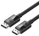 Кабель UGREEN DP114 DP Male to Male DP1.4 8K Round Cable ABS Shell Braid 1.5m (Black) (UGR-80391)