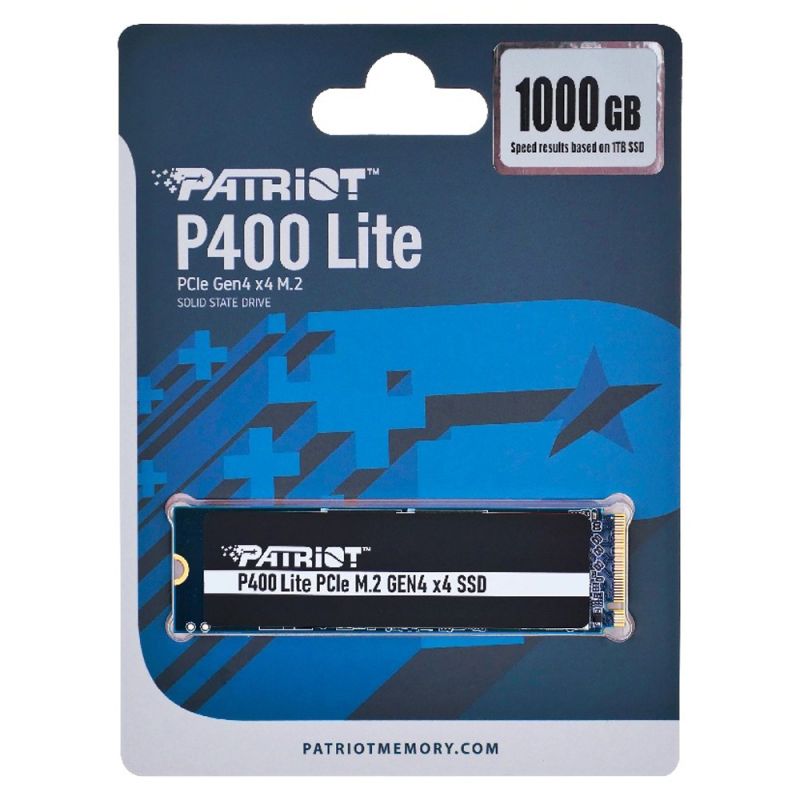 Накопичувач SSD M.2 Patriot P400 Lite 1TB NVMe 1.4 2280  Gen 4x4, 2700/3500 3D TLC