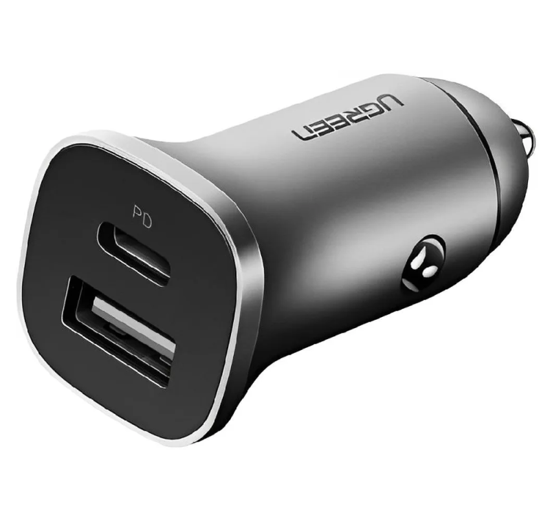 Автомобільний зарядний пристрій UGREEN CD130 Dual USB Car Charger (Space Gray) (UGR-30780)