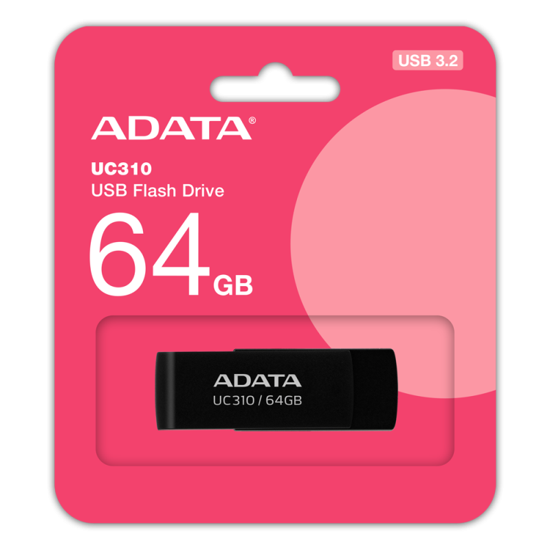 Флеш-накопичувач ADATA USB 3.2 UC310 64Gb Black