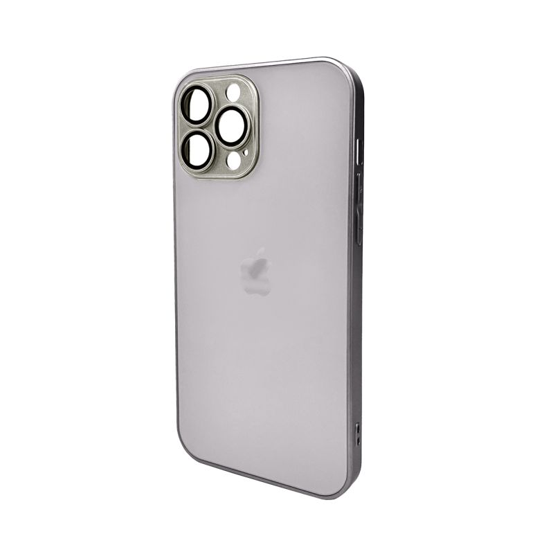 Чохол для смартфона AG Glass Matt Frame Color Logo for Apple iPhone 13 Pro Max Titanium Grey