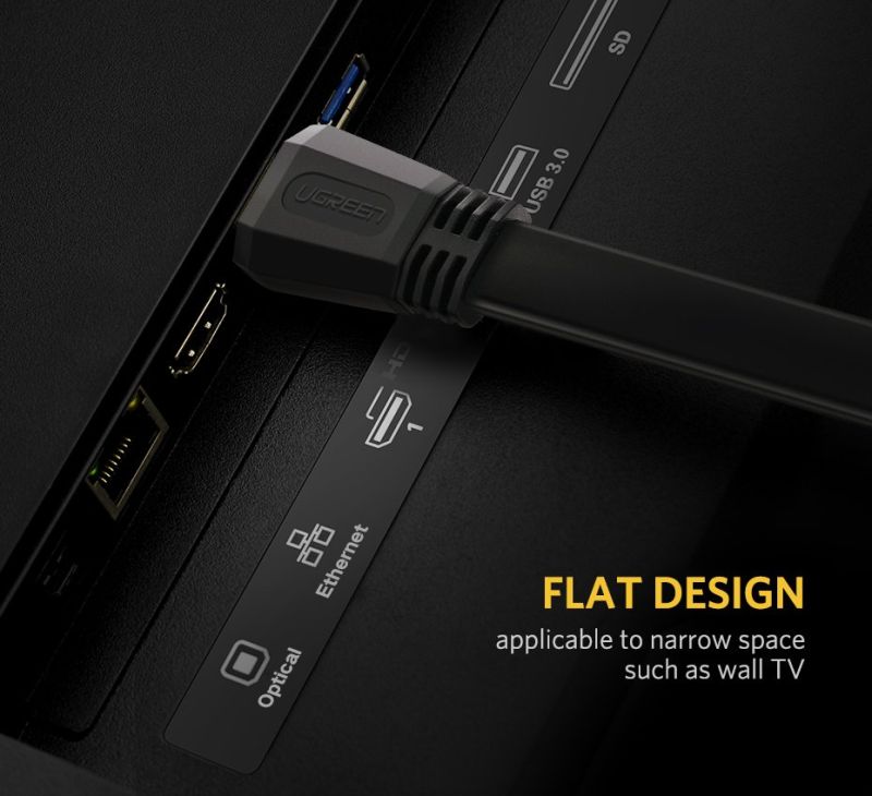 Кабель UGREEN ED015 HDMI Flat Cable 1.5m (UGR-50819)