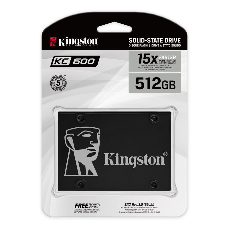Накопичувач SSD Kingston KC600 512GB 2.5" SATAIII