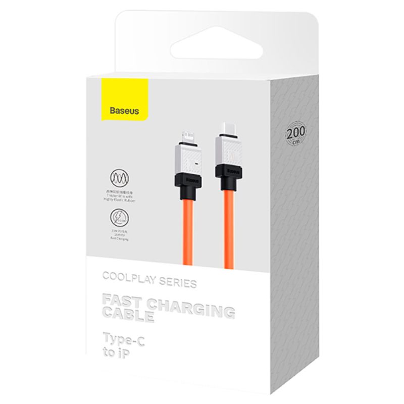 Кабель Baseus CoolPlay Series Fast Charging Cable Type-C to iP 20W 2m Orange