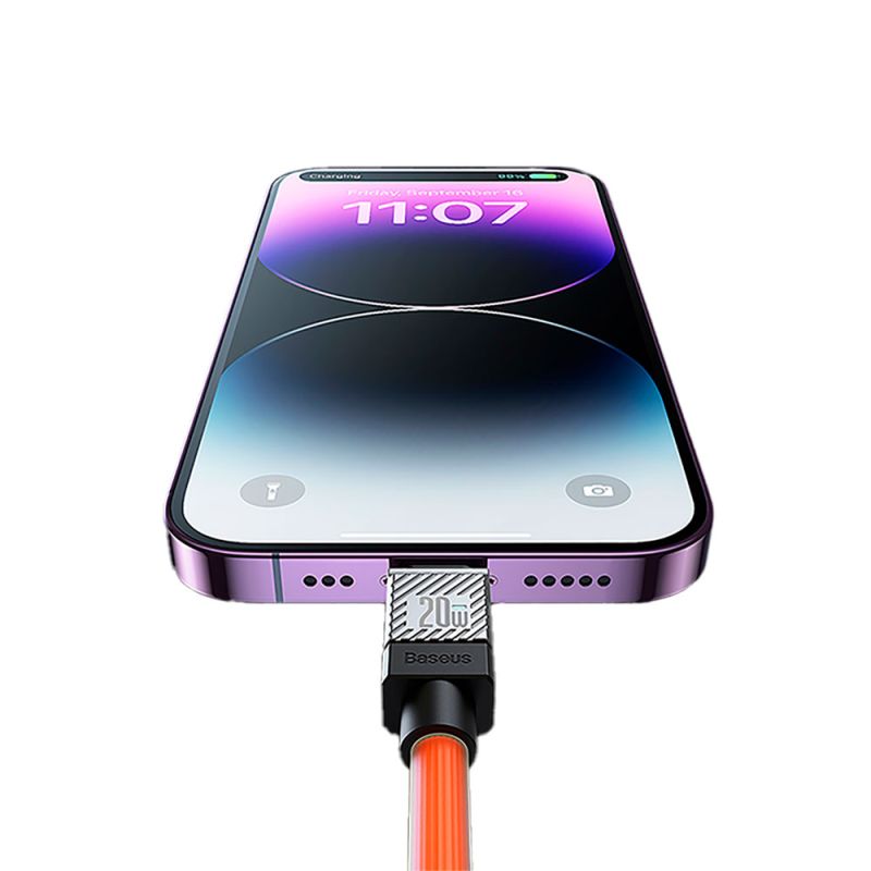 Кабель Baseus CoolPlay Series Fast Charging Cable Type-C to iP 20W 2m Orange