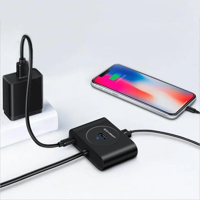 USB-хаб UGREEN USB 3.0 Hub  0.5m (Black)