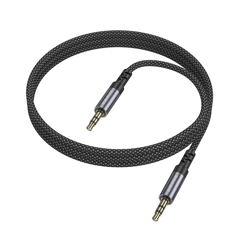 Аудіокабель BOROFONE BL24 Graceful audio cable AUX Metal Grey