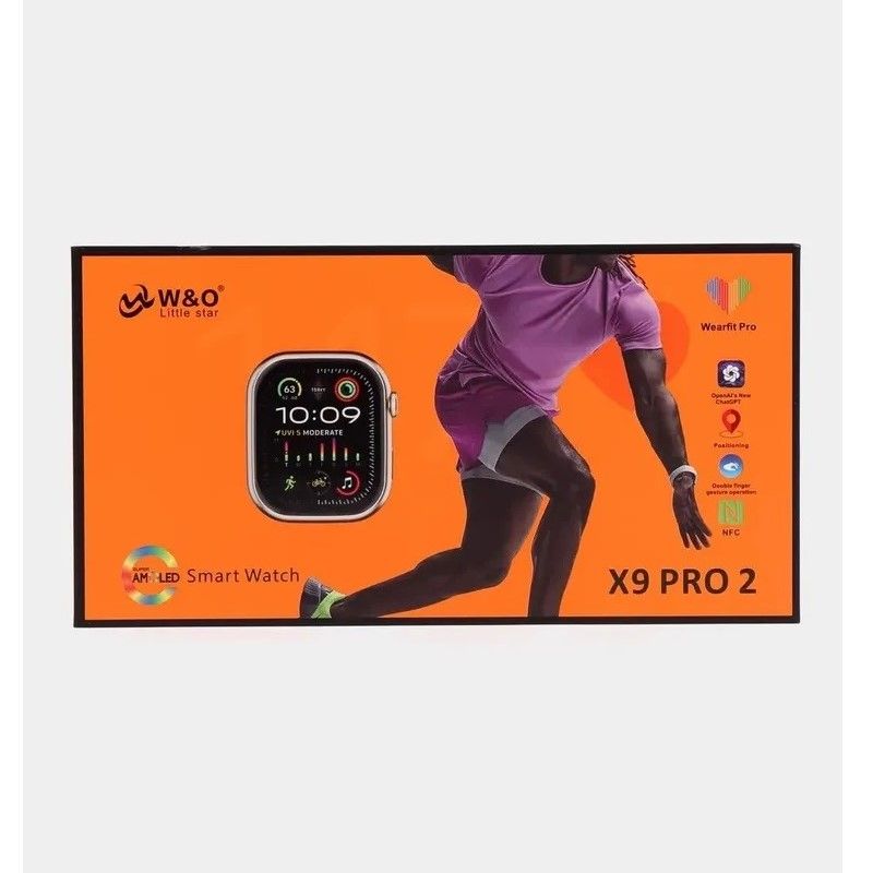 Смарт-годинник W&amp;O X9 Pro2 44mm. 215 mAh. Amoled+IP67 Gold