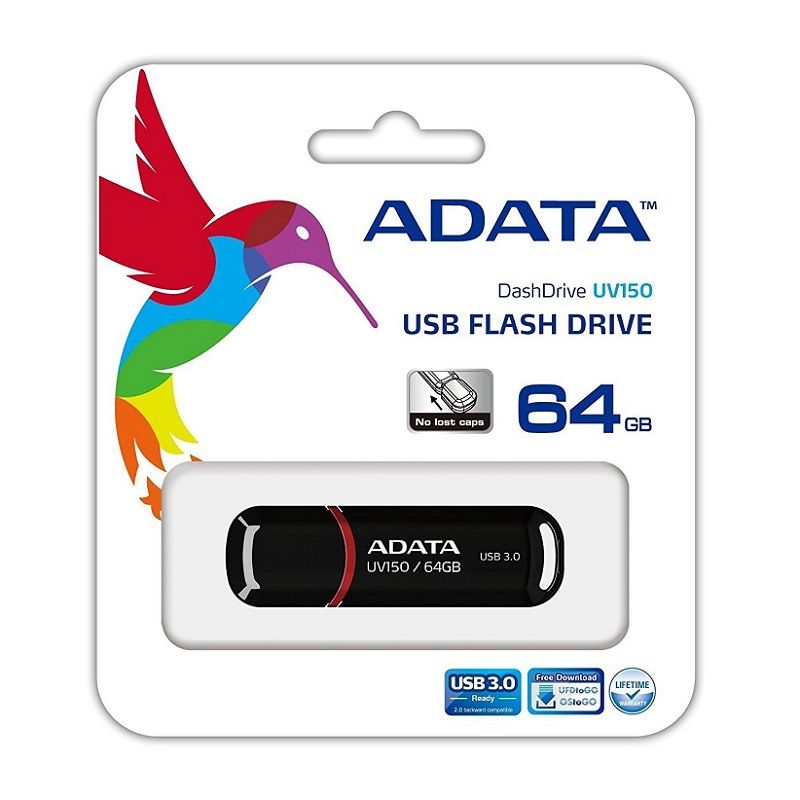 Флеш-накопичувач ADATA USB 3.2 AUV 150 64Gb Black