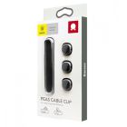 Тримач-затискач для кабелю магнітний Baseus Peas Cable Clip Black