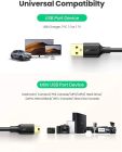 Кабель UGREEN USB 2.0 A Male to Mini 5 Pin Male Cable 0.5m (Black)