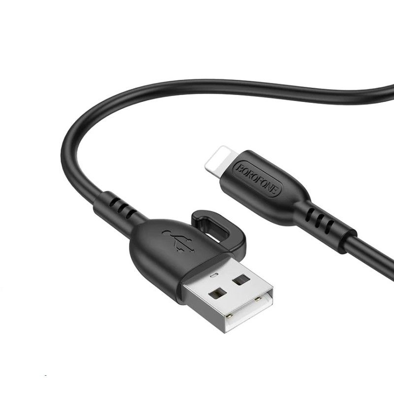 Кабель BOROFONE BX91 USB to iP 2.4A,1m, PVC, PVC connectors, Black