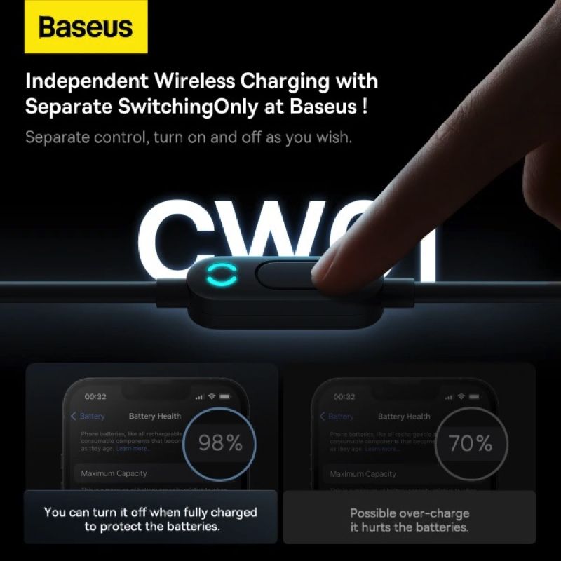 Автотримач для телефона з БЗП Basues CW01  Magnetic Wireless Charging Car Mount 40W Claw Edition Cluster Black