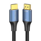 Кабель Vention Cotton Braided HDMI-A Male to Male HD v2.1 Cable 8K 2M Blue Aluminum Alloy Type (ALGLH)