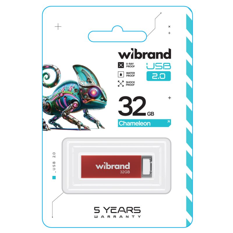Флеш-накопичувач Wibrand USB 2.0 Chameleon 32Gb Red