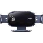 Автотримач для телефона з БЗП Baseus LightChaser Series Triple-Coil Wireless Charging Electric Car Mount Cluster Black