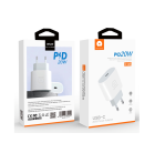 Мережевий зарядний пристрій WUW-C145 PD 20W USB C  white