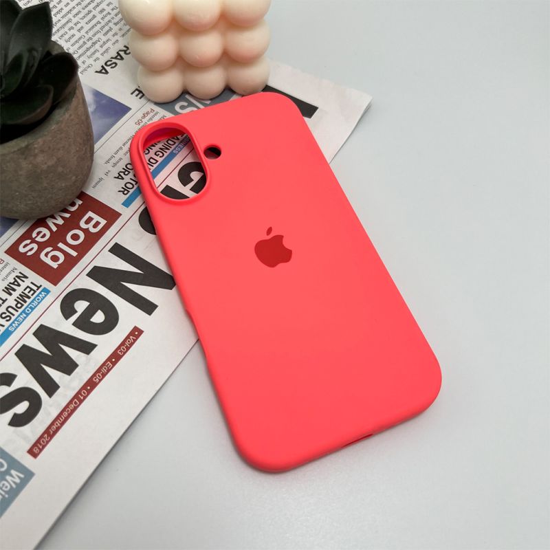 Чохол для смартфона Silicone Full Case AA Open Cam for Apple iPhone 16 50,Pink Orange