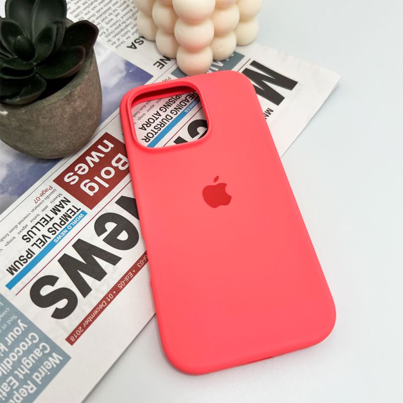Чохол для смартфона Silicone Full Case AA Open Cam for Apple iPhone 16 Pro 50,Pink Orange