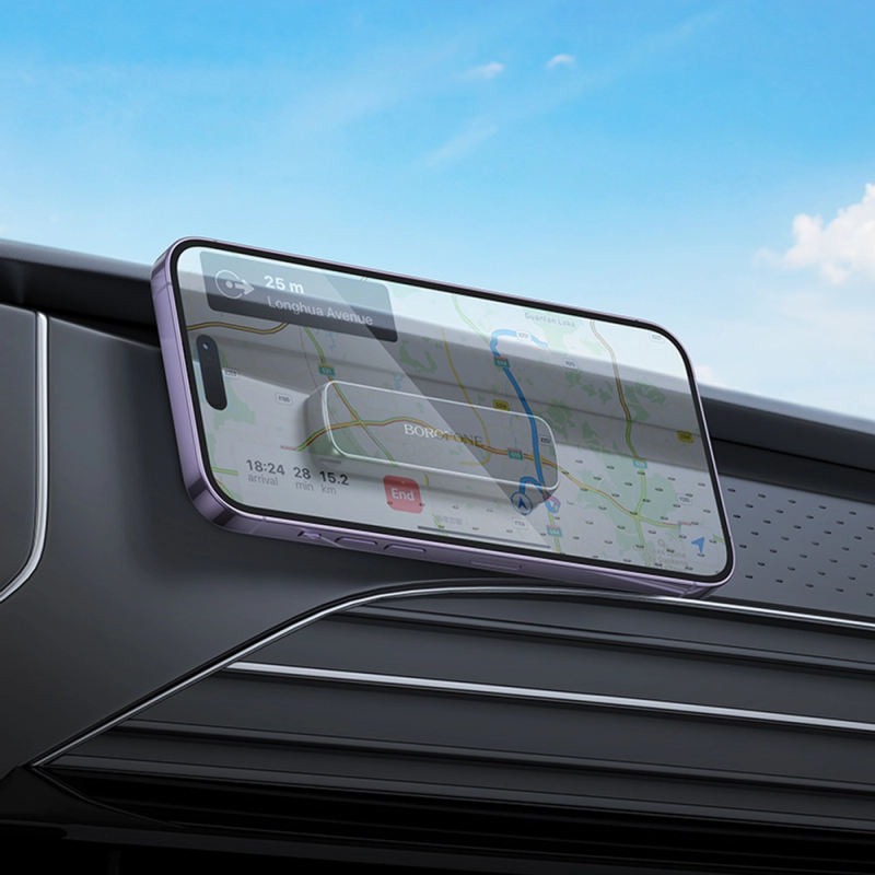 Автотримач для телефона BOROFONE BH121 Eternal magnetic car holder Black Gray