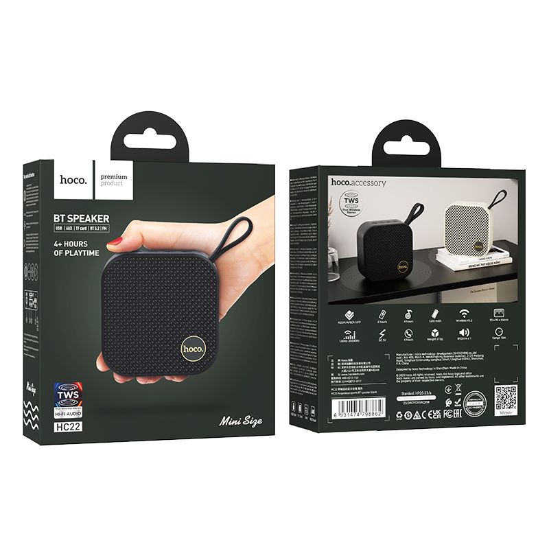 Портативна колонка HOCO HC22 Auspicious sports BT speaker Black