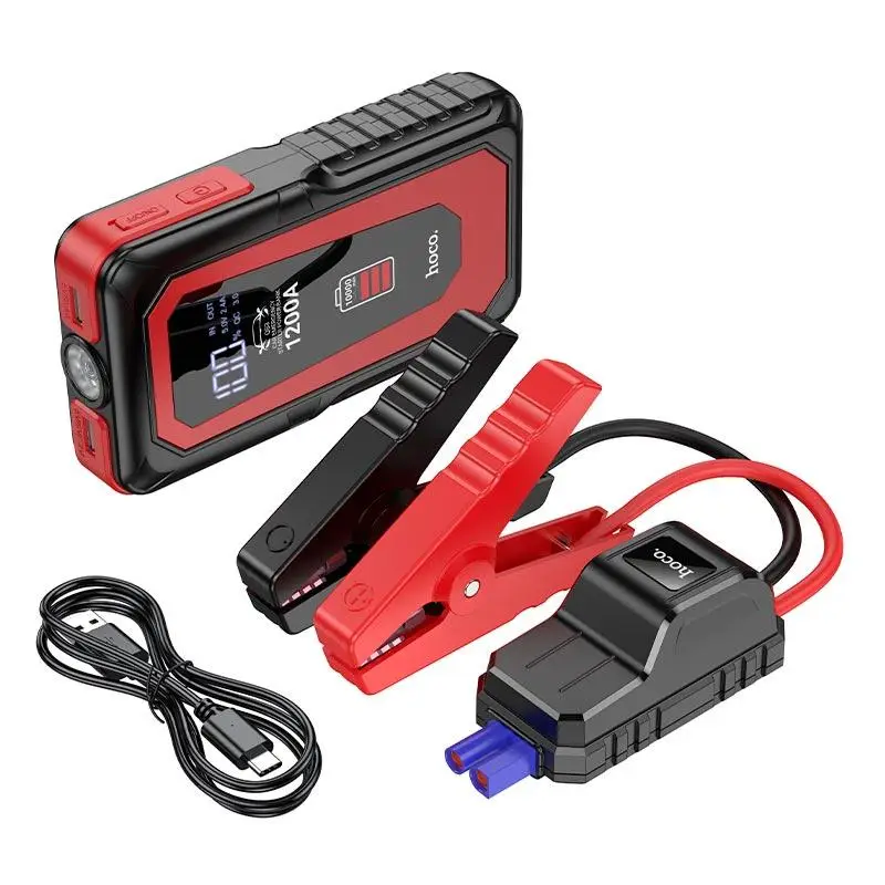 Автомобільний пуско-зарядний пристрій HOCO QS3 Victory car emergency starter power bank (10000mAh) Black