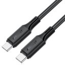Кабель ACEFAST C17-03 USB-C to USB-C silicone charging data cable Black