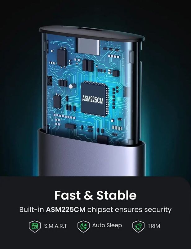 Зовнішня кишеня для накопичувача UGREEN USB-C to M.2 NGFF 5G Enclosure A TO C Cable 50cm