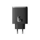 Мережевий зарядний пристрій Baseus Cube Pro Fast Charger 2C+U 65W EU Cluster Black