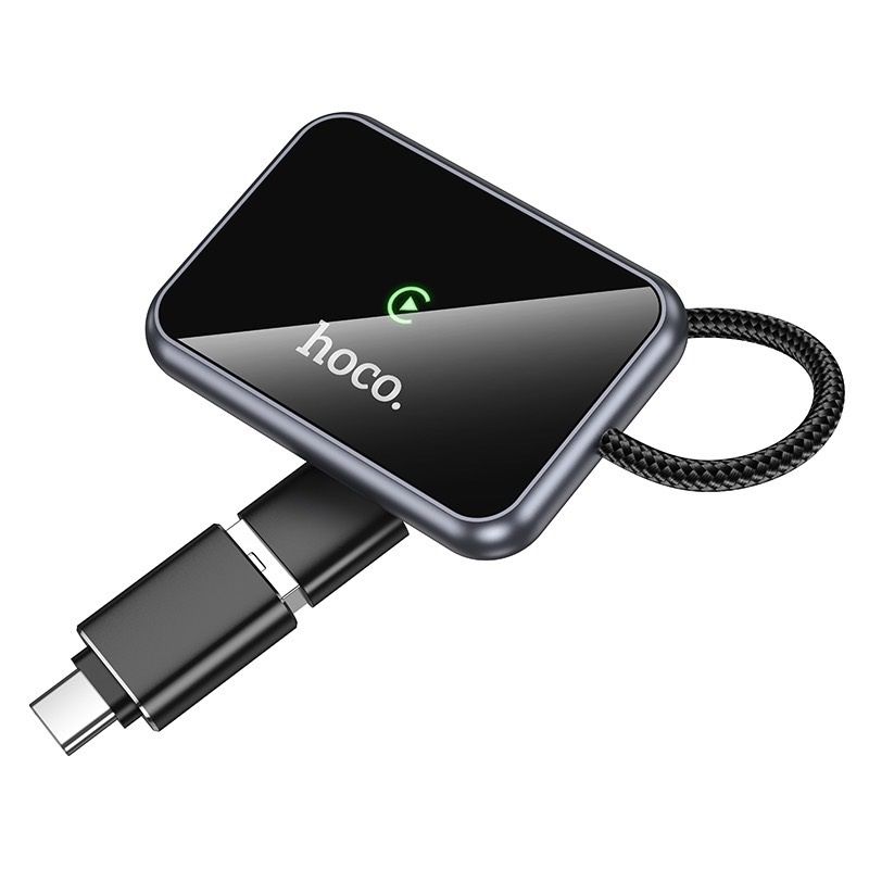 Адаптер HOCO HU1 Way car wireless CarPlay adapter Metal Gray