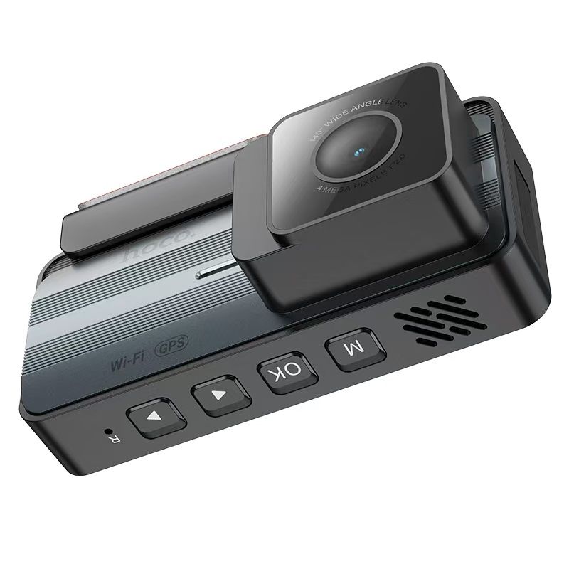 Відеореєстратор HOCO DV12 driving recorder 2K display GPS(with rear camera) Silvery Gray