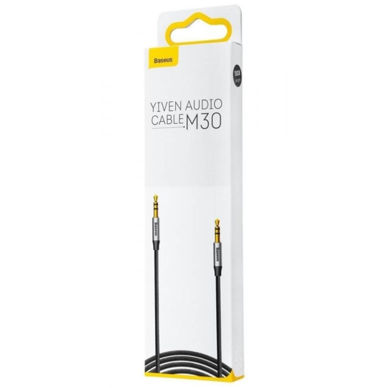 Аудіокабель Baseus Yiven Audio Cable M30 1.5M Silver+Black