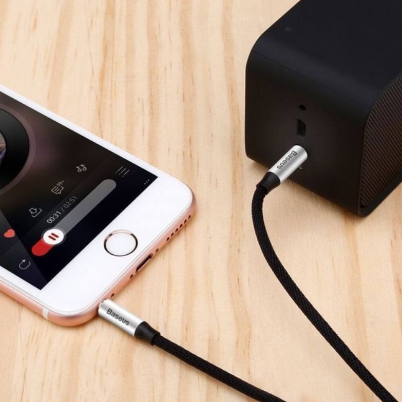 Аудіокабель Baseus Yiven Audio Cable M30 1.5M Silver+Black