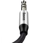 Аудіокабель Baseus Yiven Audio Cable M30 1.5M Silver+Black