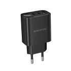 Мережевий зарядний пристрій BOROFONE BA98A Ilustre PD30W (2C1A) charger with digital display (EU) Black