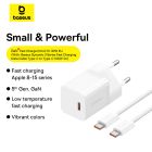 Мережевий зарядний пристрій з кабелем Baseus GaN5 Fast Charger(mini) 1C 30W EU Moon White(With: Fast Charging Data Cable Type-C)