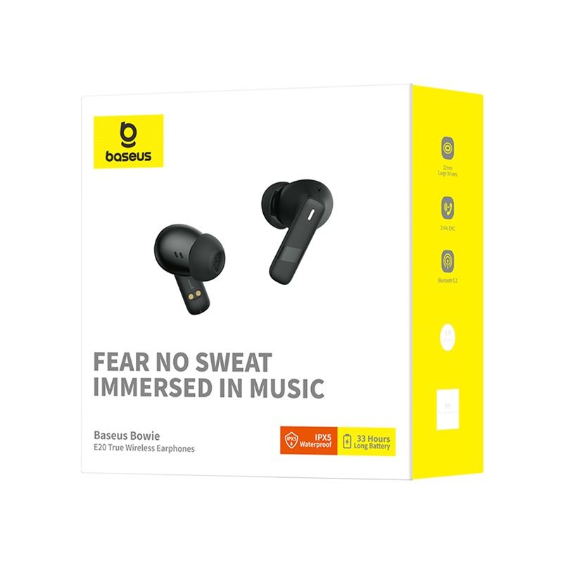 Бездротові навушники Baseus Bowie E20 True Wireless Earphones Cluster Black