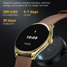 Смарт-годинник HOCO Y22 AMOLED 36mm. 200 mAh. IP67  Black