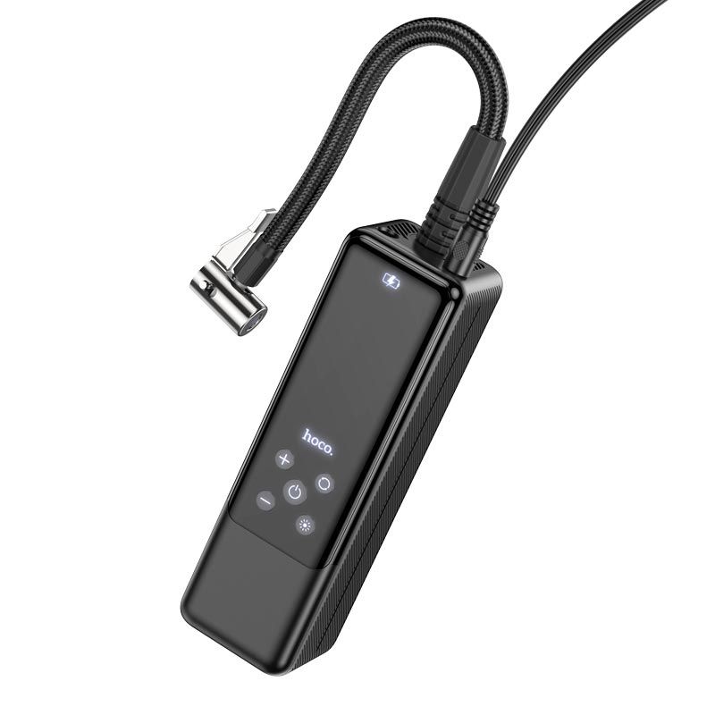 Автомобільний насос HOCO ZP5 May smart air pump Black